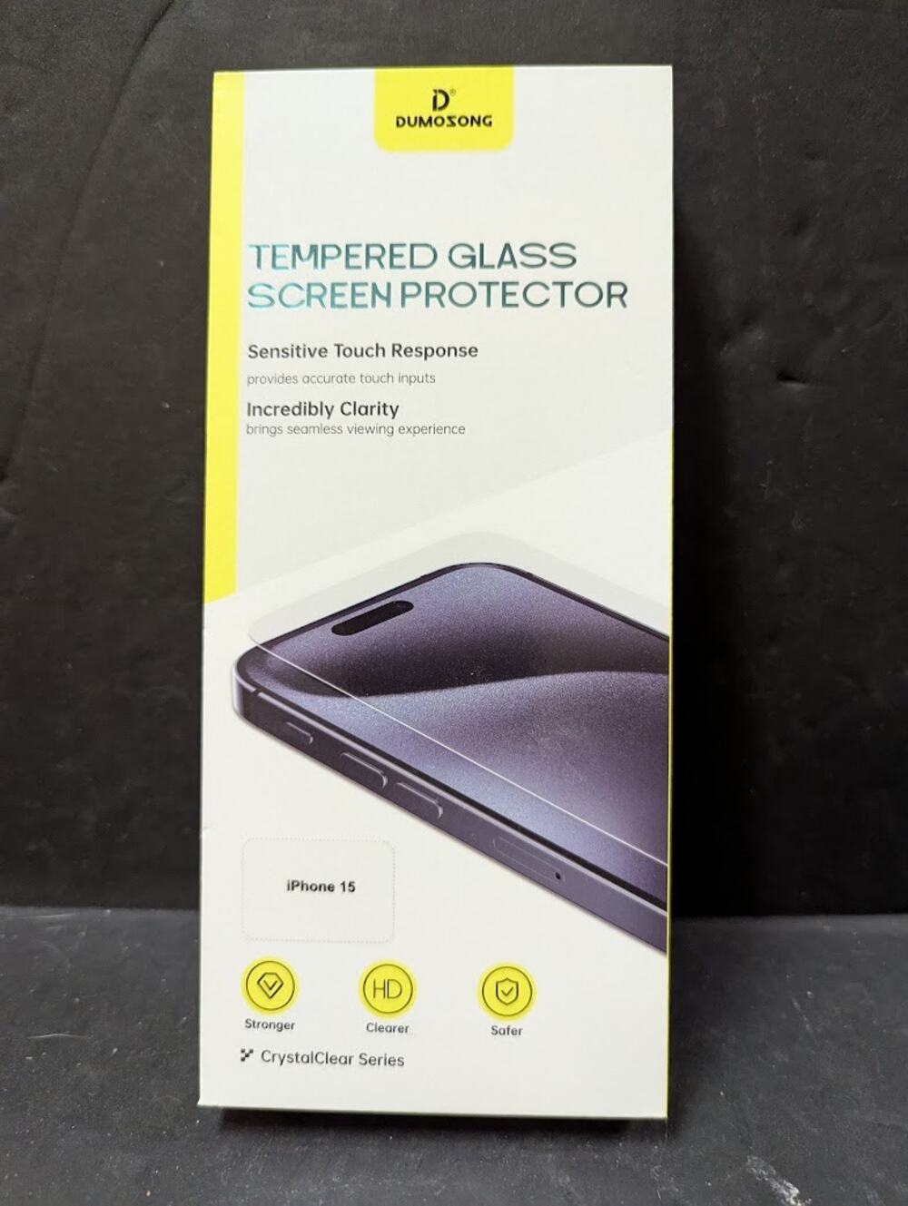 DUMOSONG tempered glass screen protector IPhone 15